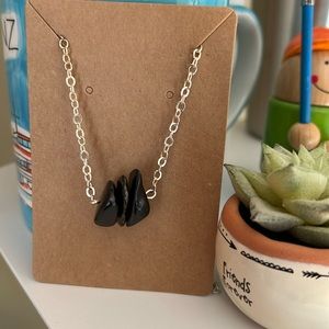 COPY - Handmade Black Shungite Triple Pendant